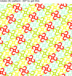 Seamless color pinwheel pattern