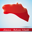 shiny icon in form of Menorca, Spain