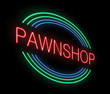 Illustration: Neon Pawnshop sign. Neon Pawnshop sign.