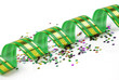 confetti and ribbon