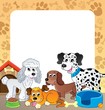 Frame with dog theme 1