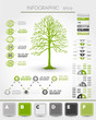 green ecological infographics with tree