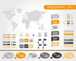orange world infographics with people