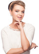 Woman with makeup and hairstyle