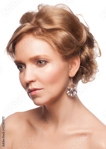 Photo: Woman with makeup and hairstyle Woman with makeup and hairstyle