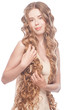 Woman with Curly Long Hair