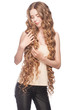 Woman with Curly Long Hair