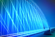 wireframe 3d  render of a bridge