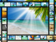 Film strip with beautiful holiday pictures