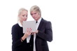 Photo: business woman man digital tablet business woman man digital tablet