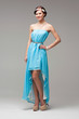 Girl in blue evening dress