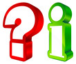 Vector: Icons Question & Information 3D Red/Green Icons Question & Information 3D Red/Green
