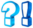 Vector: Icons Question & Answer 3D Blue/White Icons Question & Answer 3D Blue/White