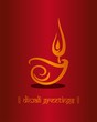 Vector: Oil lamp, Diwali greetings card, Rajasthan, India Oil lamp, Diwali greetings card, Rajasthan, India
