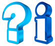 Icons Question & Information 3D Blue/White