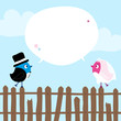 Birds Groom & Bride Fence