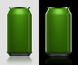 3d green can in isolated background
