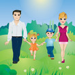 Vettoriale: Happy Family Happy Family