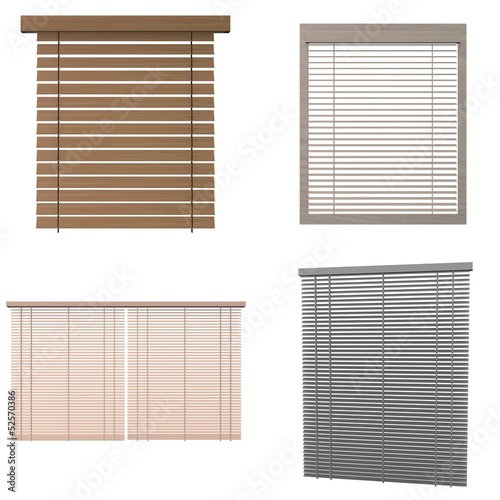 Illustration: collection of 3d renders - blinds collection of 3d renders - blinds
