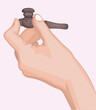 Arm with pipe