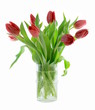 Vase of Red Tulips