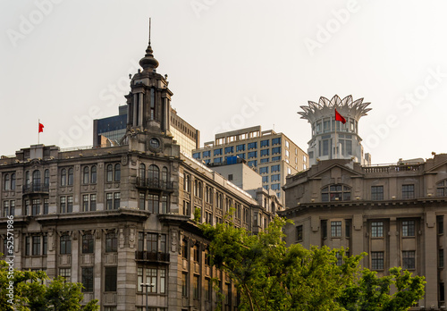 Photo: Old Buildings Modern Buildings Bund Shanghai China Old Buildings Modern Buildings Bund Shanghai China