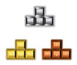 Arrow Keyboard with Gold Silver and Bronze Color