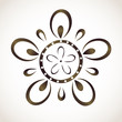 Monochrome flower pattern