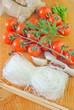 rice noodles and tomato