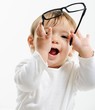 Beautiful baby with glasses