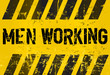 sign: men working, industrial style, vetor