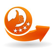numéro 1 sur bouton web orange