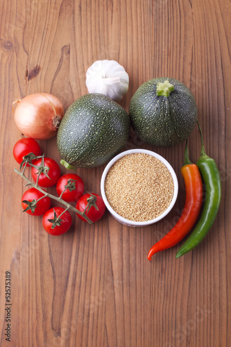 Photo: Mixed vegetables with couscous Mixed vegetables with couscous