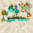 winter city line retro party