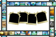 Film strip with beautiful holiday pictures