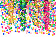 Photo: colorful confetti and shiny streamer colorful confetti and shiny streamer