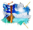 Sunny tropical beach on the island