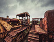 rusting tractors