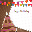 Vector Illustration of a Happy Birthday Card