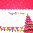 Vector Illustration of a Happy Birthday Card