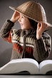 Photo: Fine portrait of cute little boy in retro style Fine portrait of cute little boy in retro style