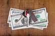 house keys and dollars