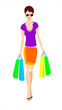 pretty girl with bags