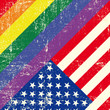 USA and gay grunge Flag