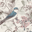 The wallpaper in vintage style