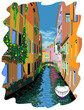 Vector illustration of Venice street