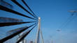 HD - Motion timelapse. On the Cable-stayed Bridge
