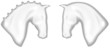 Silver horse heads
