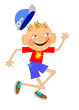 Vector isolated funny boy