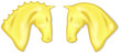 Golden horse heads